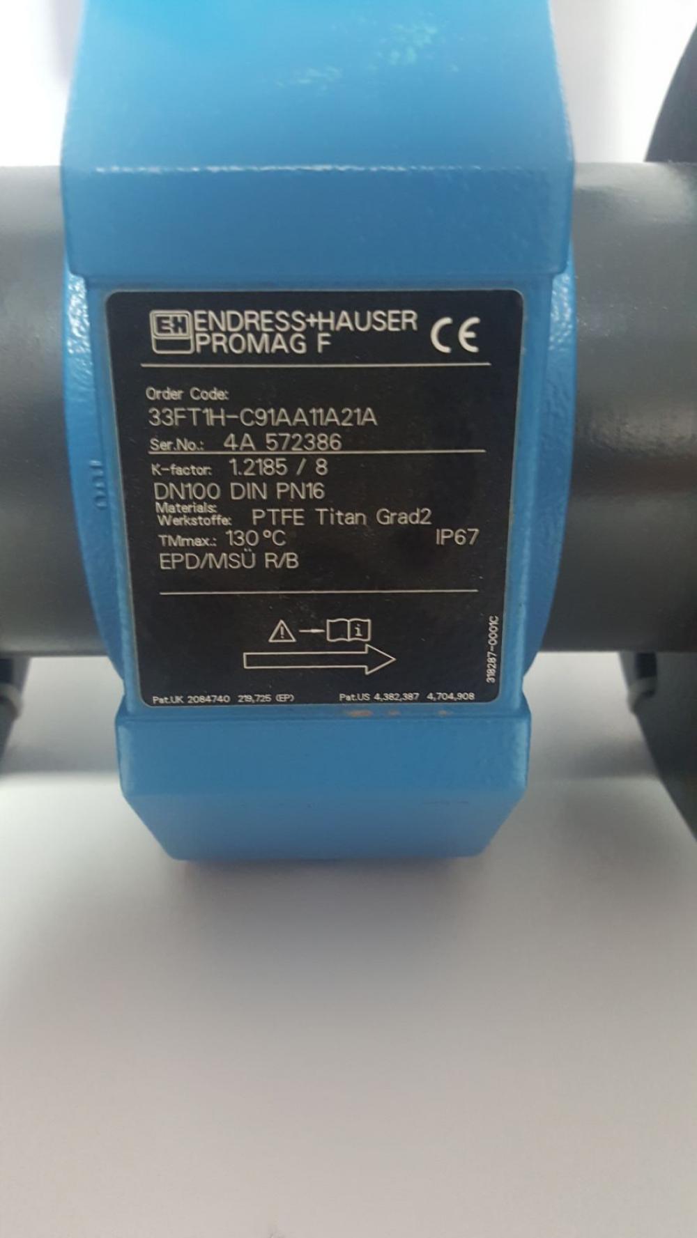 ENDRESS HAUSER PROMAG F 33FT1HC91AA21A FLOW METER